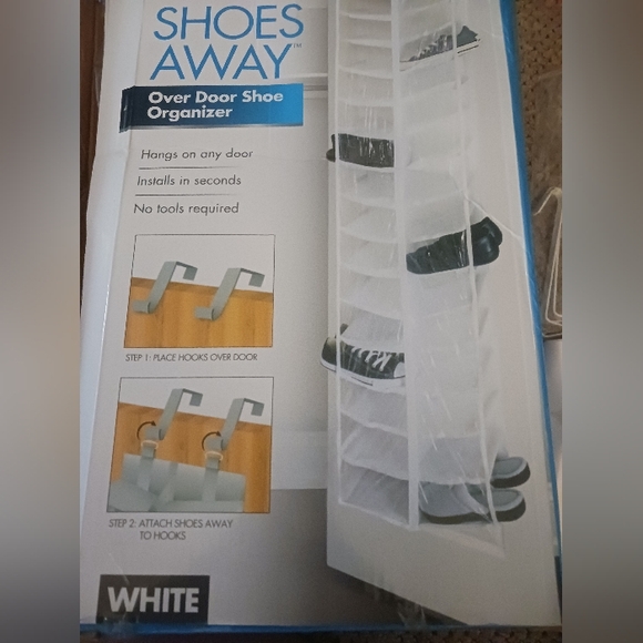 White Over Door Shoe Rack - Picture 2 of 2